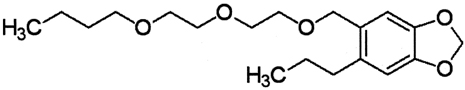 Strukturformel Piperonylbutoxid ein Synergist für Insektizide